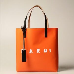 Marni shopping tote - orange & red